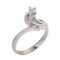 53 Vers 1970 - Bague moderniste en or blanc 18K et diamant 58 Facettes 26232-0179