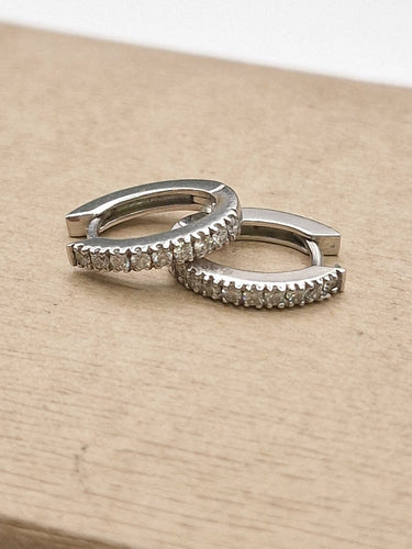 Crivelli Lock - Boucles d'oreilles en or blanc et diamants 58 Facettes CV-111