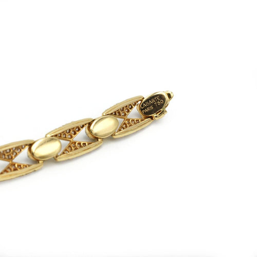 Maurice Labarte Paris - Bracelet articulé en or jaune et diamants 58 Facettes 260217R