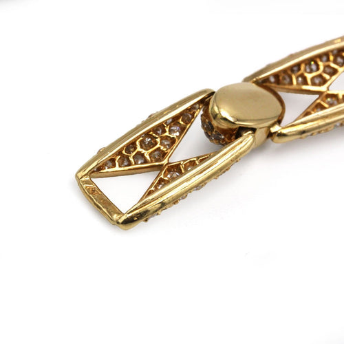 Maurice Labarte Paris - Bracelet articulé en or jaune et diamants 58 Facettes 260217R