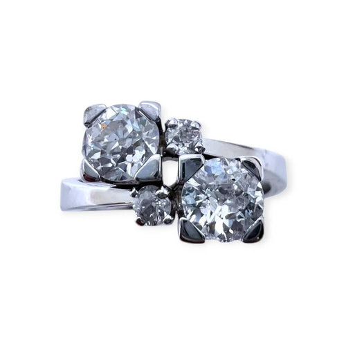 54 Bague toi et moi en or blanc et diamants 58 Facettes 330099174