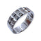 56 Bague large en or blanc 750 et diamants 58 Facettes 330096058