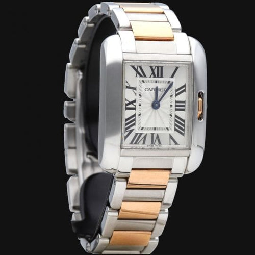 Cartier Tank Anglaise - Montre en or rose et acier 58 Facettes MT47472