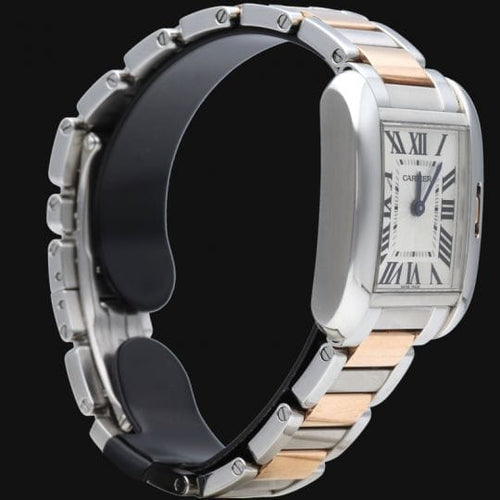 Cartier Tank Anglaise - Montre en or rose et acier 58 Facettes MT47472