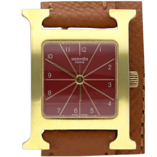 Montre Hermès Heure H - Montre femme plaqué or 58 Facettes MT47108