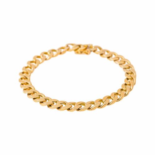 Bracelet maille gourmette en or jaune 58 Facettes 5460451CN