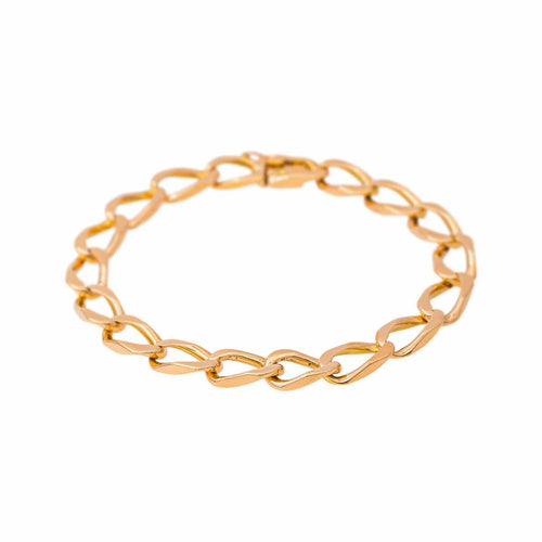 Bracelet maille gourmette en or rose 58 Facettes 5524015CN