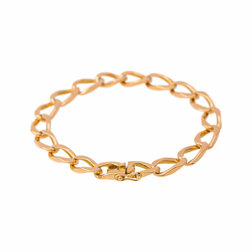 Bracelet maille gourmette en or rose 58 Facettes 5524015CN
