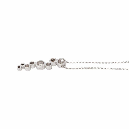 Collier maille forçat en or blanc et diamants 58 Facettes 5583862RV