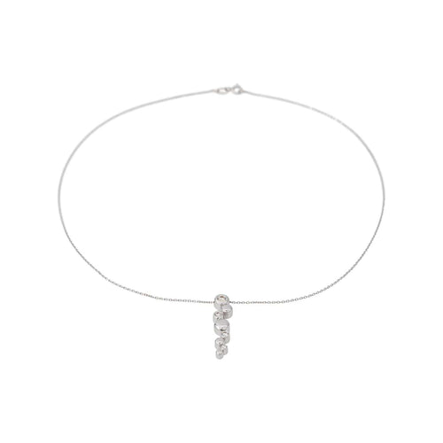 Collier maille forçat en or blanc et diamants 58 Facettes 5583862RV