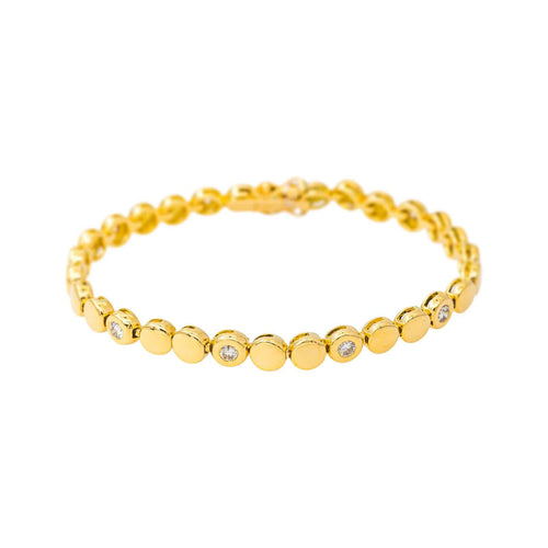 Bracelet en or jaune et diamants 58 Facettes 5718939CN