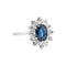 54 Pompadour - Bague en or blanc, saphir et diamants 58 Facettes 5755020CN