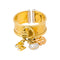 54 Bague breloques en or jaune et or blanc 58 Facettes 5762231CN