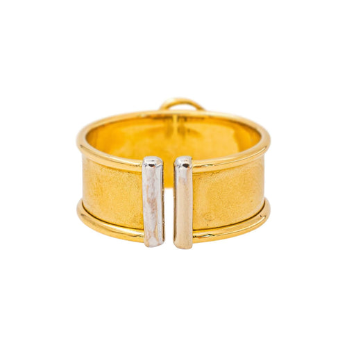 54 Bague breloques en or jaune et or blanc 58 Facettes 5762231CN