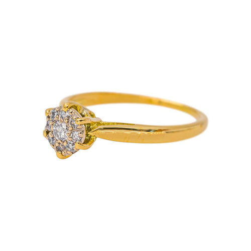 53 Marguerite - Bague en or jaune et diamants 58 Facettes 5779013CN