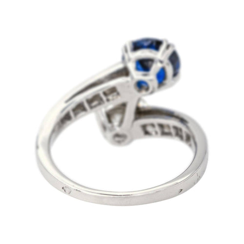 50.5 Bague Toi & Moi en platine, saphir et diamants 58 Facettes 5839186RV