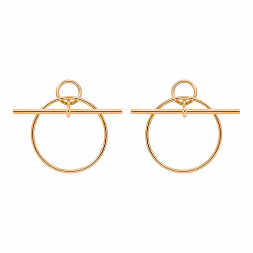 Hermès Loop - Boucles d'oreilles en or rose 58 Facettes 5903514RV