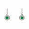 Boucles d'oreilles pendantes en or blanc, émeraudes et diamants 58 Facettes 5943460RV