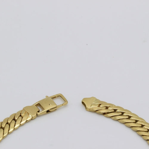 Collier maille gourmette en chute en or jaune 750 58 Facettes COL-2508-01