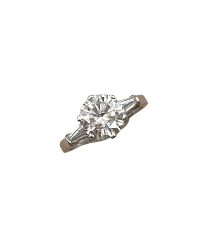 BVLGARI - Bague solitaire en platine et diamants