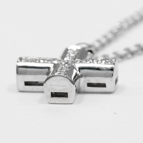 Bvlgari Greek Cross - Collier en or blanc 18K et diamants 58 Facettes pagcdnl0yz