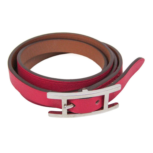 Hermès Hapi 3 - Bracelet en cuir rose et métal 58 Facettes cxfyppdjil
