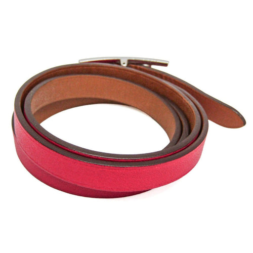 Hermès Hapi 3 - Bracelet en cuir rose et métal 58 Facettes cxfyppdjil
