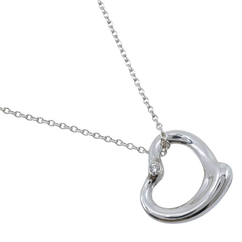 Tiffany & Co. Elsa Peretti - Pendentif Open Heart en argent et diamant 58 Facettes ngitmkd8dn