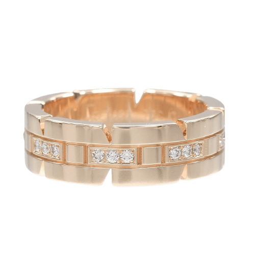 Cartier Tank Française - Bague en or rose 18K et diamant