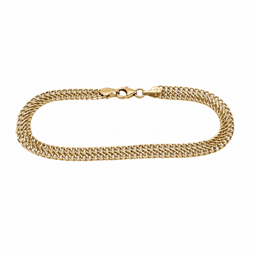 Bracelet maille fantaisie en or jaune 58 Facettes BRA-2508-02