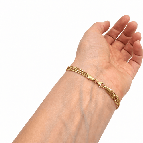 Bracelet maille fantaisie en or jaune 58 Facettes BRA-2508-02