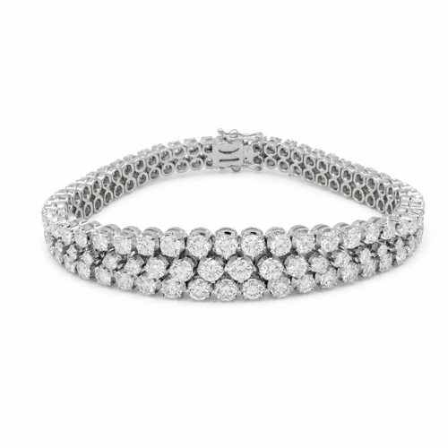 Bracelet en or blanc et diamants 10 carats, 1970 58 Facettes 1.0001617/1
