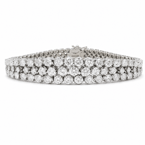 Bracelet en or blanc et diamants 10 carats, 1970 58 Facettes 1.0001617/1