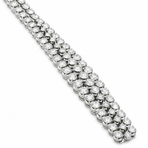 Bracelet en or blanc et diamants 10 carats, 1970 58 Facettes 1.0001617/1