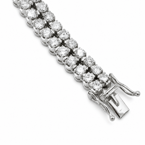 Bracelet en or blanc et diamants 10 carats, 1970 58 Facettes 1.0001617/1