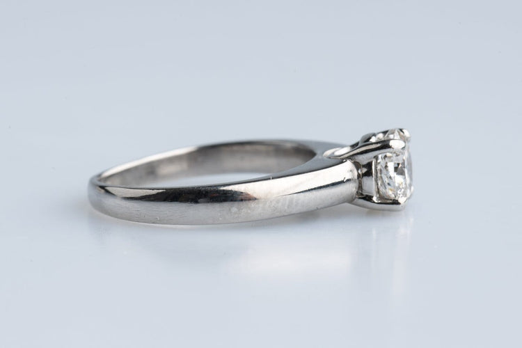 50.5 Bague solitaire en platine avec diamant 0,80 ct H VS2 58 Facettes SOLDCC1531-107