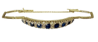 Napoléon III - Bracelet en or jaune 18 carats, argent, saphirs et diamants