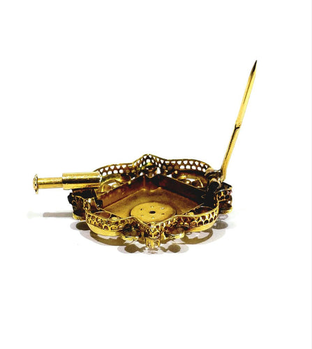 Broche en or rose, perles et diamants 58 Facettes 1812609