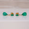 Boucles d'oreilles pendantes en or jaune 14 ct, émeraudes et diamants 58 Facettes E0041