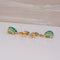 Boucles d'oreilles pendantes en or jaune 14 ct, émeraudes et diamants 58 Facettes E0041