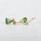Boucles d'oreilles pendantes en or jaune 14 ct, émeraudes et diamants 58 Facettes E0042