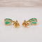 Boucles d'oreilles Boucles d'oreilles pendantes en or jaune 14 ct, émeraudes et diamants 58 Facettes E0043