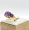 Bague 54 Bague bandeau en or jaune, améthystes et diamants 58 Facettes 239