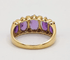 Bague 54 Bague bandeau en or jaune, améthystes et diamants 58 Facettes 239