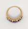 Bague 54 Bague bandeau en or jaune, améthystes et diamants 58 Facettes 239