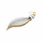 Broche Broche feuille en or deux tons et diamants 58 Facettes 35748
