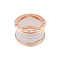 Bague 50 Bulgari B.Zero1 - Bague en or rose et céramique blanche 58 Facettes 35882