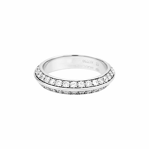 Bague 52 Boucheron Éternelle Grâce - Bague en or blanc et diamants 58 Facettes 35916