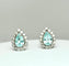 Boucles d'oreilles en or blanc 18k, Paraiba et diamants 58 Facettes ORECCHINI PARAIBA