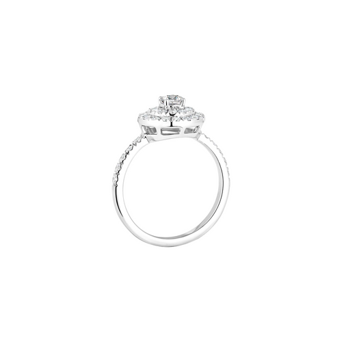 Gemmyo Rétroromantique - Bague marguerite en or gris et diamants